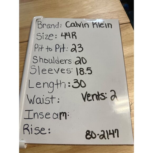 Calvin Klein Blazer Mens 44R  Charcoal Gray Wool-Blend Suit Coat Sports - Picture 9 of 9